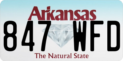 AR license plate 847WFD