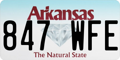 AR license plate 847WFE