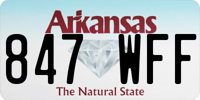 AR license plate 847WFF