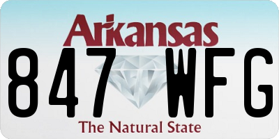AR license plate 847WFG