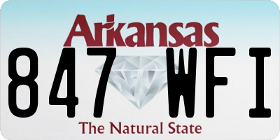 AR license plate 847WFI