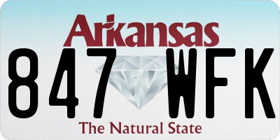 AR license plate 847WFK