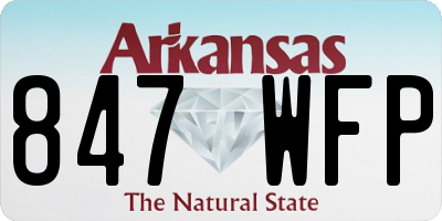 AR license plate 847WFP