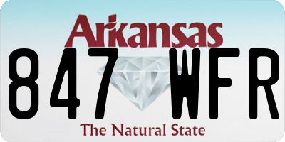 AR license plate 847WFR
