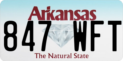 AR license plate 847WFT