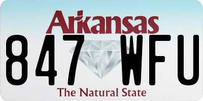 AR license plate 847WFU
