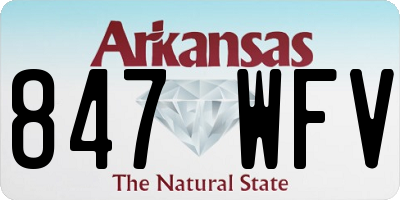 AR license plate 847WFV
