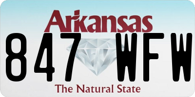 AR license plate 847WFW