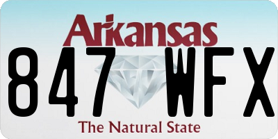 AR license plate 847WFX