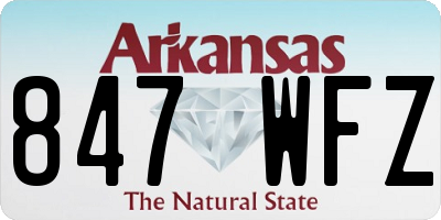 AR license plate 847WFZ