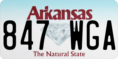 AR license plate 847WGA
