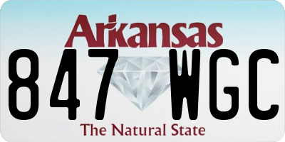 AR license plate 847WGC