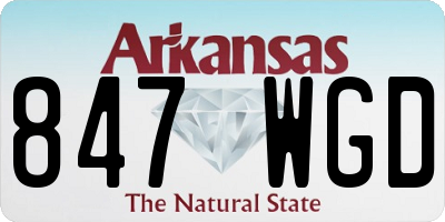 AR license plate 847WGD