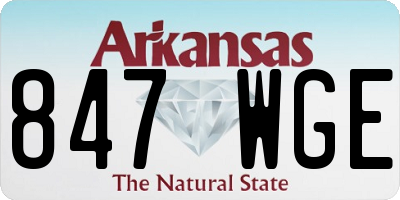 AR license plate 847WGE