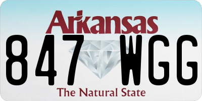 AR license plate 847WGG