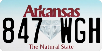 AR license plate 847WGH