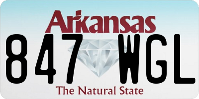 AR license plate 847WGL
