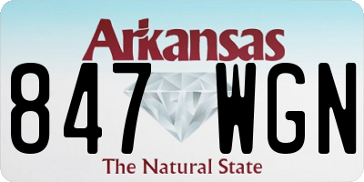 AR license plate 847WGN