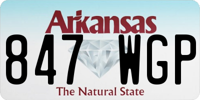 AR license plate 847WGP