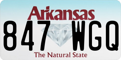 AR license plate 847WGQ
