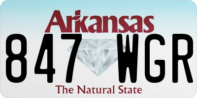 AR license plate 847WGR