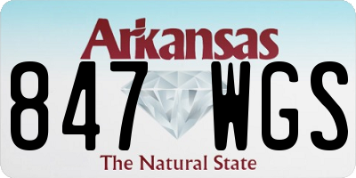 AR license plate 847WGS