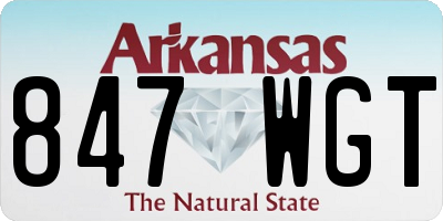 AR license plate 847WGT