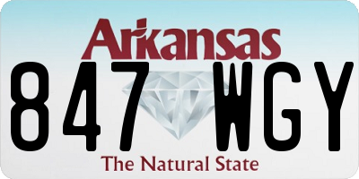 AR license plate 847WGY
