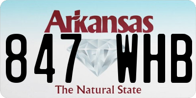 AR license plate 847WHB