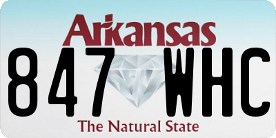 AR license plate 847WHC