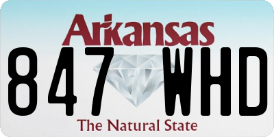 AR license plate 847WHD