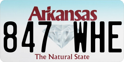AR license plate 847WHE