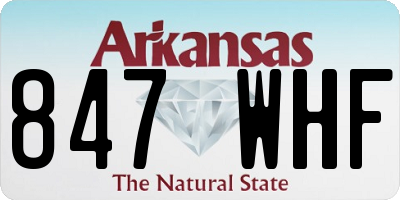AR license plate 847WHF