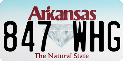 AR license plate 847WHG