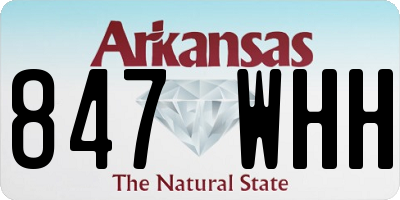 AR license plate 847WHH