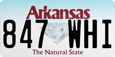 AR license plate 847WHI