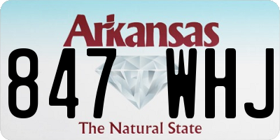 AR license plate 847WHJ