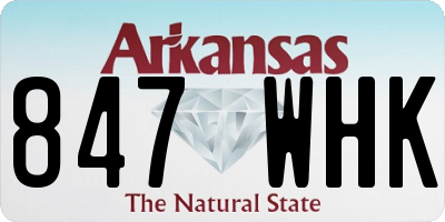 AR license plate 847WHK