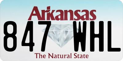 AR license plate 847WHL