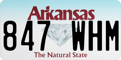 AR license plate 847WHM