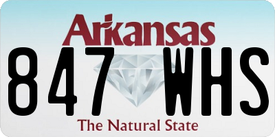 AR license plate 847WHS