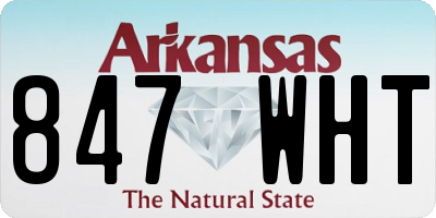AR license plate 847WHT
