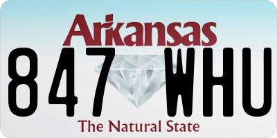 AR license plate 847WHU