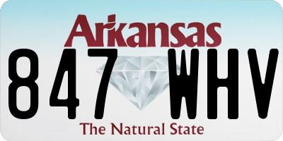 AR license plate 847WHV