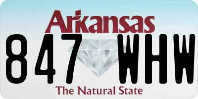 AR license plate 847WHW