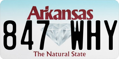 AR license plate 847WHY