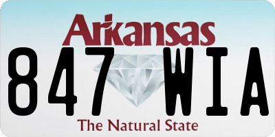 AR license plate 847WIA
