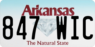 AR license plate 847WIC
