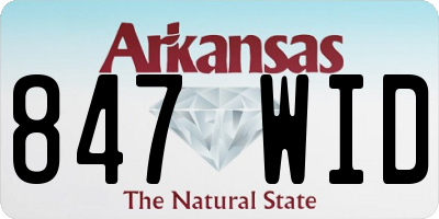 AR license plate 847WID