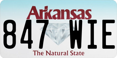AR license plate 847WIE